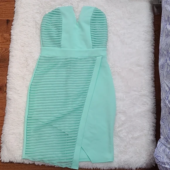 Dresses | Mint Green Mini Tube Dress Medium | Poshmark
